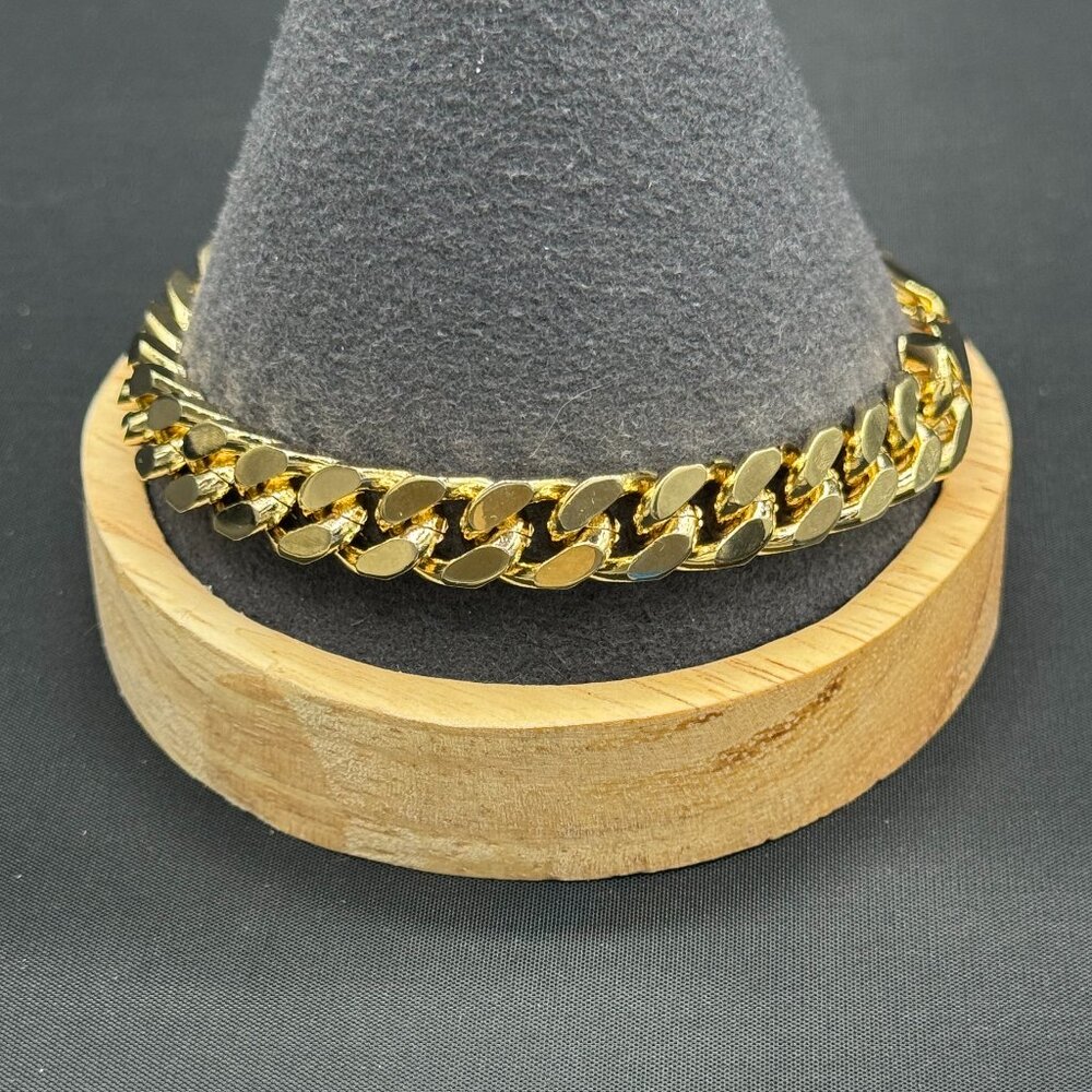 Men's Gold Plated Stainless Thick Cuban Bracelet